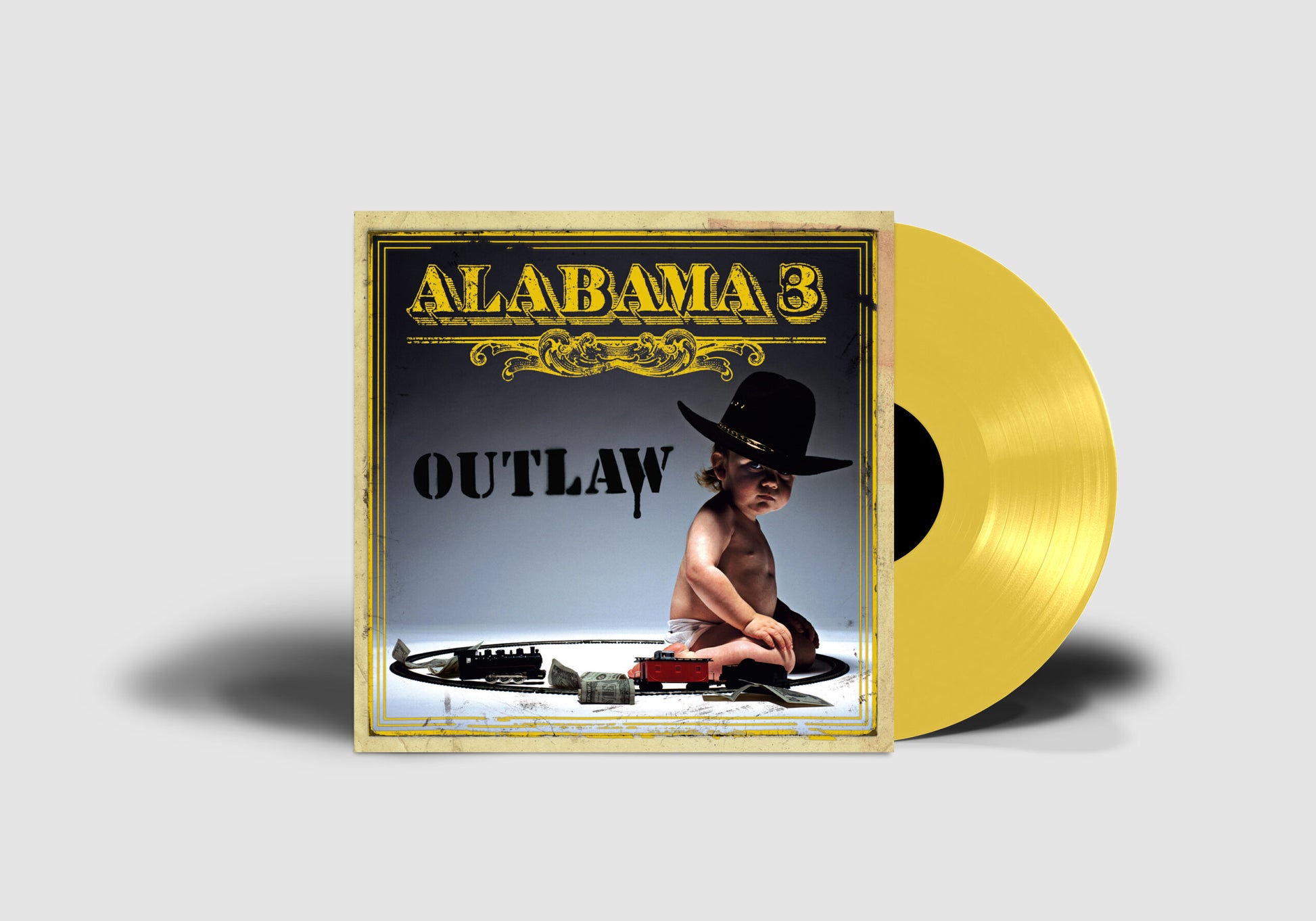 Alabama 3 - Outlaw - Yellow Vinyl - Mockup