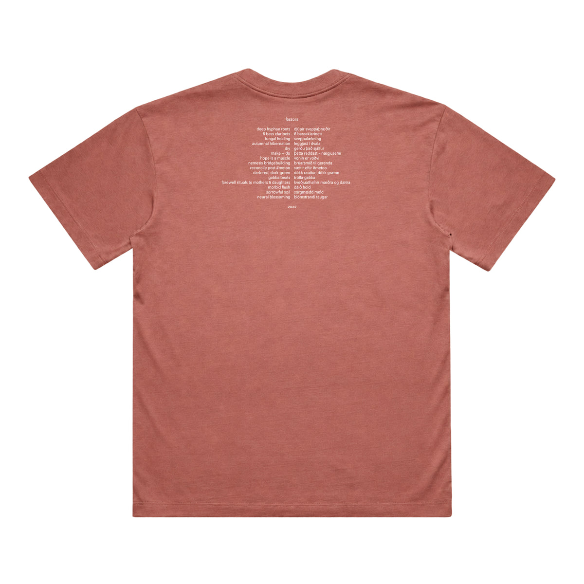 Official Fossora Album Cover T-shirt (Terracotta - Custom Dyed)