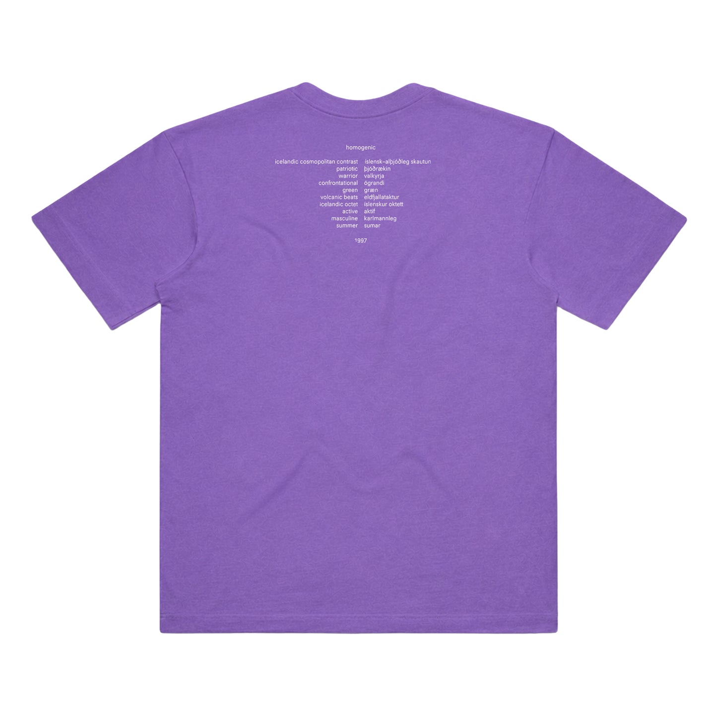 Official Homogenic Album Cover T-shirt (Violet - Custom Dyed)