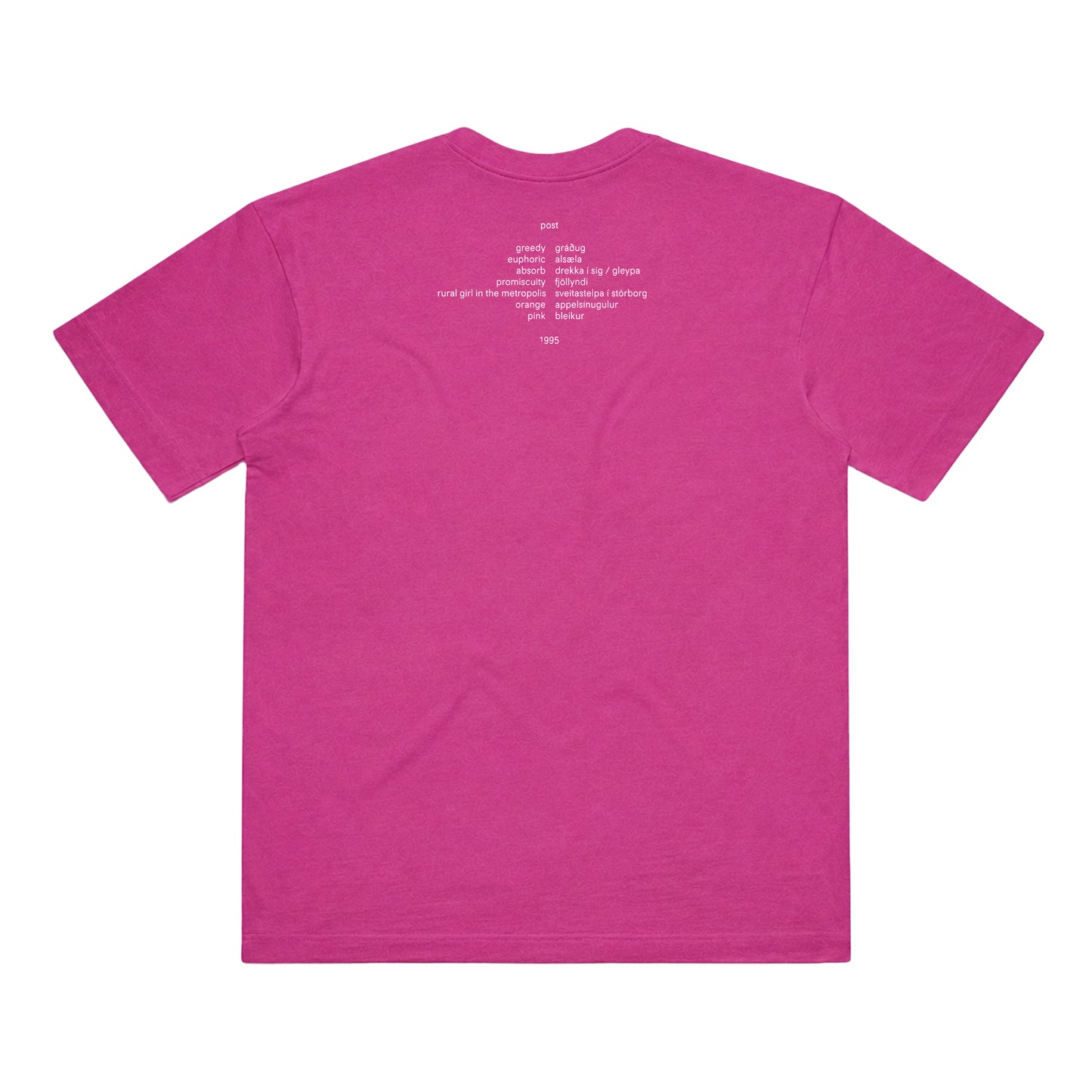 Official Post Album Cover T-shirt (Pink - Custom Dyed)