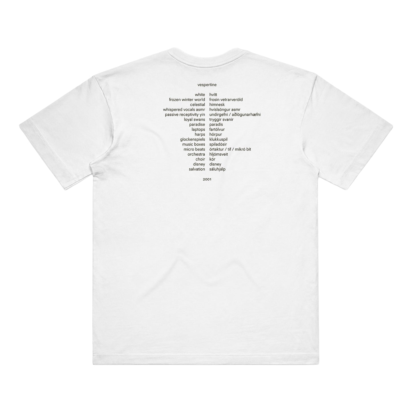 Official Vespertine Album Cover T-shirt (White)